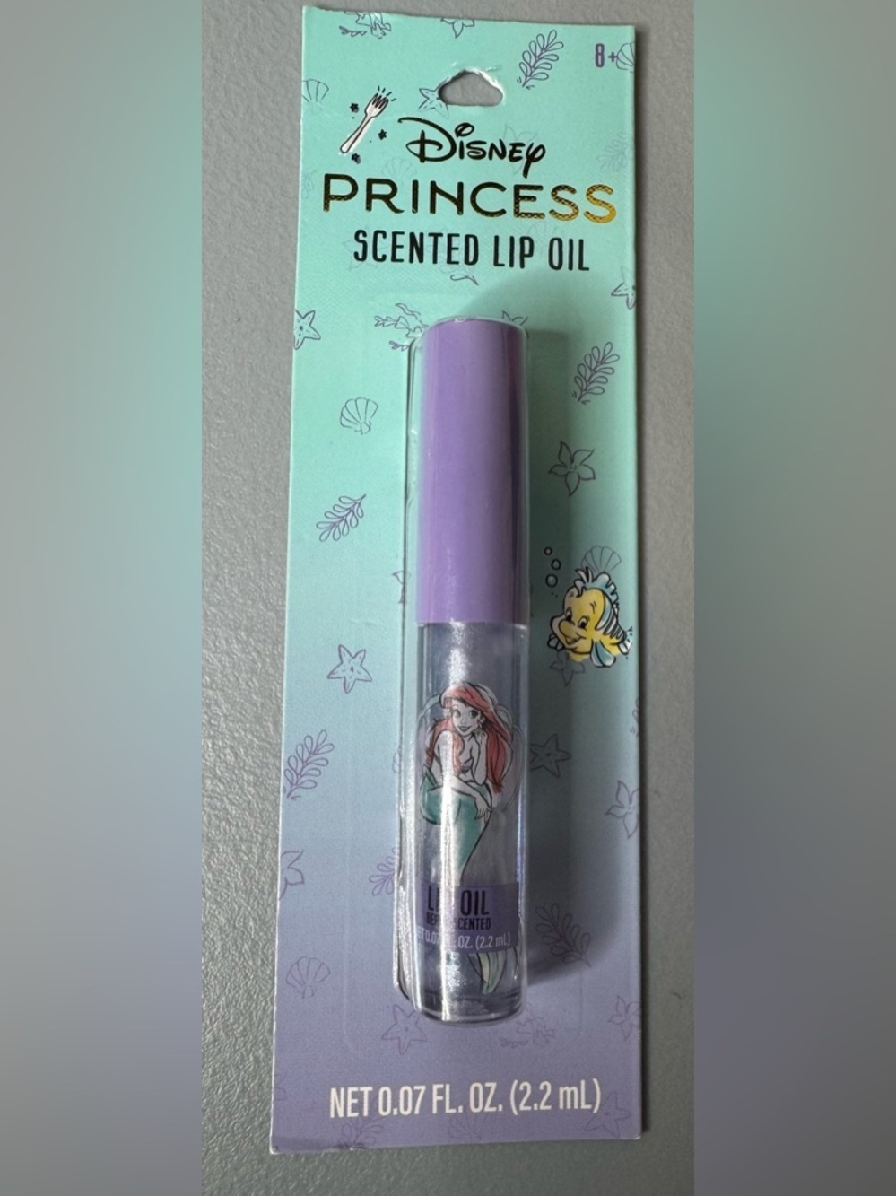 Disney Princess Ariel scented Lip Oil berry scented Ariel Artwork mermaid pastel